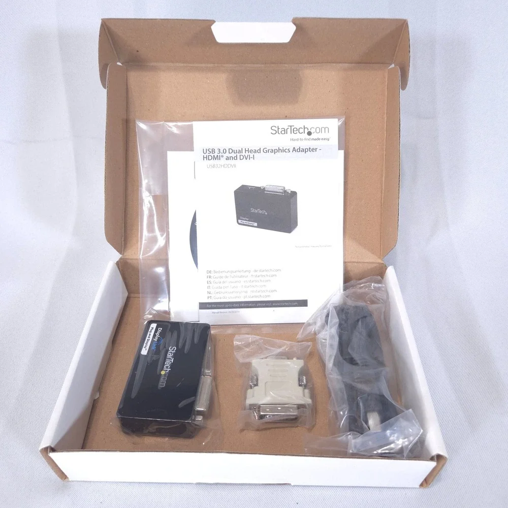 StarTech USB 3.0 Dual Head Graphics Adapter HDMI DVI-I 1080p USB32HDDVII